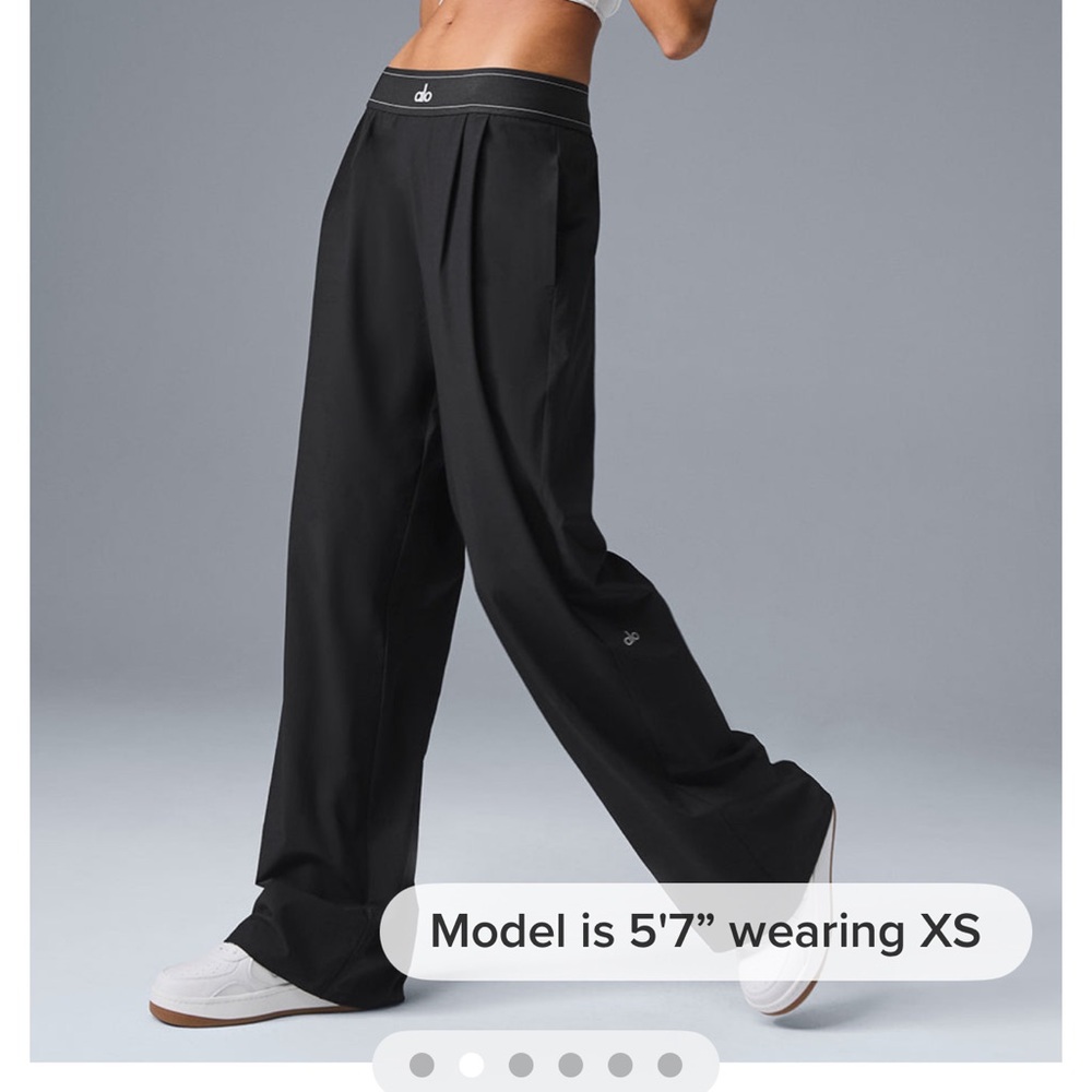 ALO Yoga Black Wide-Leg Trousers